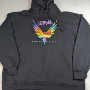Maverick Logan Paul Sweater Mens La Black Hoodie Graphic Sweatshirt Pullover - Picture 1 of 5
