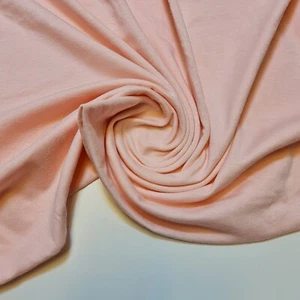 Peach Cotton Jersey Material Stretch Knit T Shirt Baby Grow Dress Fabric 58" - Picture 1 of 3