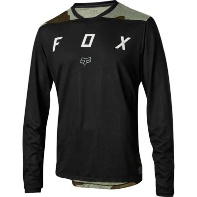 Футболка Fox Racing Indicator с длинным рукавом камуфляжная L/S Mash черная - Изображение 1 из 4