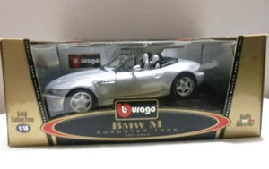 Bburago Gold 1/18 Silver 1996 BMW M Roadster - Picture 1 of 5