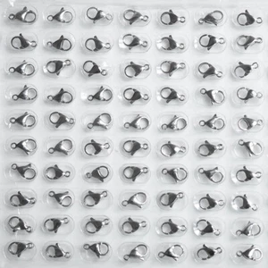 200pcs /10x6 and 11x7mm Stainless Steel Lobster Clasp Ion Plating (IP) - Picture 1 of 2