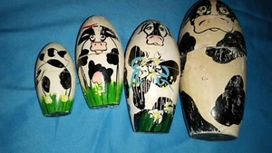 Alte Kuh Nestchen Puppen Matroschka Vintage - Bild 1 von 6