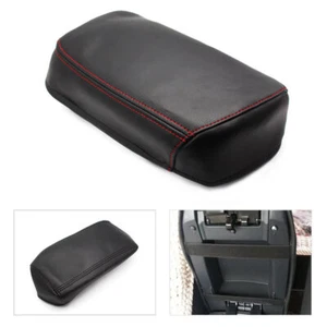 Black Leather Armrest Box Cover for Nissan Qashqai 08- 2013 2014 2015 2016 2017 - Picture 1 of 6