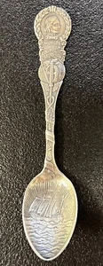 "Cuchara de recuerdo de plata de ley 925 de 4"" Exposición Colombina Mundial 1492-1893" - Imagen 1 de 9