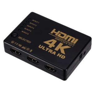 Conmutador conmutador HDMI 4K 5 puertos divisor concentrador control remoto IR para HDTV PS3 5 en 1 salida Reino Unido - Imagen 1 de 8