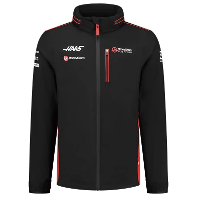 Haas Racing F1 2023 Men's Team Lightweight Rain Jacket - Black - Image 1 of 4