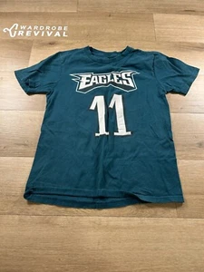 NFL Philadelphia Eagles T-Shirt Short Sleeve Boys Size Large 10/12 Green - Imagen 1 de 9