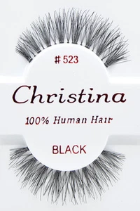 Christina #523 6,12 pares de pestañas postizas 100 % cabello humano - Imagen 1 de 1