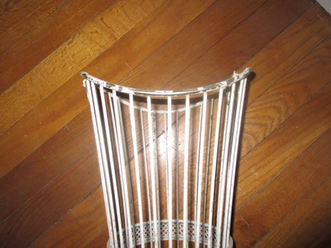 Vintage white heavy metal  shabby umbrella stand? Cover