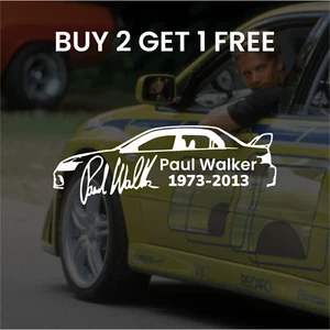 Pegatina tributo a Paul Walker - calcomanía de memoria - elige el tamaño del color - Imagen 1 de 2