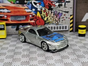 Hot Wheels CUSTOM 95 Mazda RX-7 Zamac Walmart Exclusive Mad Mike Real Riders RX7 - Picture 1 of 7