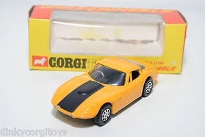 CORGI TOYS 377 MARCOS 3 LITRE DARK YELLOW NEAR MINT BOXED RARE SELTEN RARO - Imagen 1 de 7
