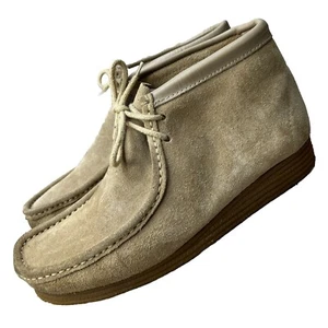 Weinbrenner Men's Size 7.5 Beige Suede Leather Casual Lace Up Chukka Ankle Shoe - Picture 1 of 12
