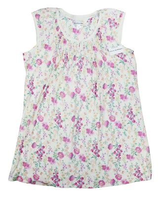 Camisón corto para mujer Miss Elaine estampado floral sin mangas con detalles de ojo de cerradura M nuevo con etiquetas Foto 1 de 2