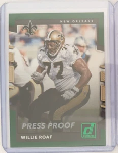 2017 Donruss Press Proof grün Willie Roaf #101 New Orleans Saints 🏈 - Bild 1 von 1