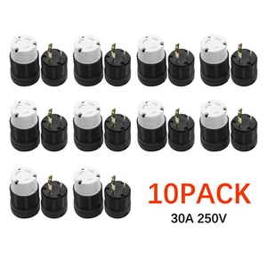 10* For Nema L6-30P L6-30R YGA017 KIT 30A 250V Male Female Twist Lock 3Wire Plug - Picture 1 of 6