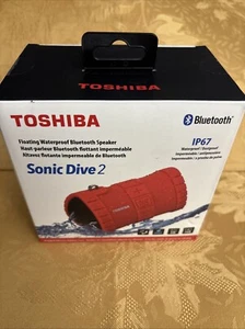 BRAND NEW Red Toshiba Sonic Dive 2 Waterproof Speaker w/ Bluetooth - Picture 1 of 6