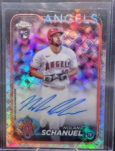2024 Topps Chrome Logofractor Nolan Schanuel Rookie Auto Los Angeles Angels 🔥 - Foto 1 di 2