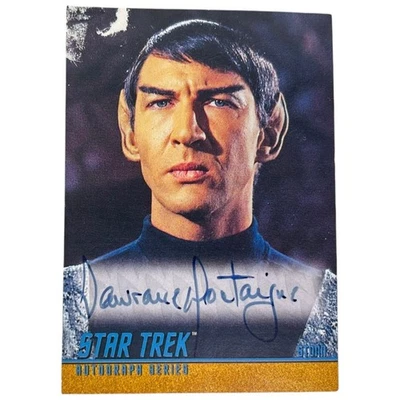 Star Trek Lawrence Montaigne Signed Autograph Card Stonn Amok Time 2004 DAMAGED - Image 1 of 2