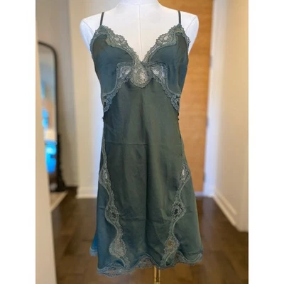 Vestido sin Mangas Victorias Secret Verde Oscuro Encaje S P CH Foto 1 de 4