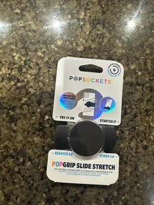 PopSockets PopGrip Slide Stretch Clair Noir Poignée Téléphone Pop Prise. Neuf !! - Photo 1 sur 3