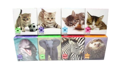 Re-marks 8 mini 60 piece puzzle lot kittens animals children's puzzles - Image 1 of 4