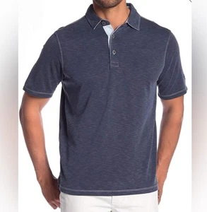 Tommy Bahama Palmetto Paradise Manga Corta Polo Denim Azul Camisa Para Hombre XL - Imagen 1 de 5