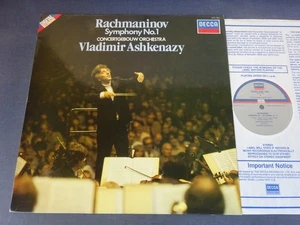 NM RACHMANINOV - SYMPHONY NO 1 LP, Concertgebouw, Ashkenazy, DECCA SXDL 7603 - Imagen 1 de 4