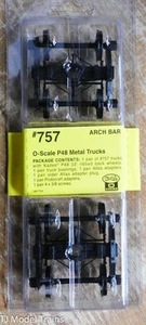 Kadee #757 O Scale 2 Rail Arch Bar Metal Trucks with 33" Ribbed Back Metal P48 W - Picture 1 of 1