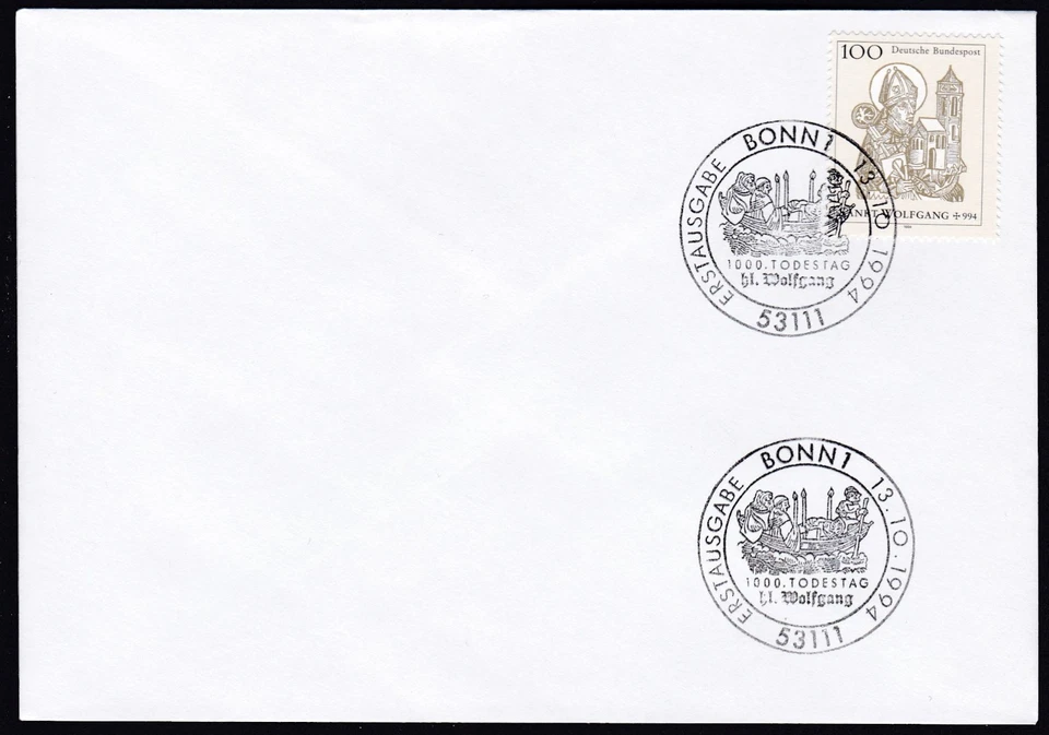 Germany 1994 FDC Mi 1762 Sn 1871 St. Wolfgang & Church - Image 1 of 1