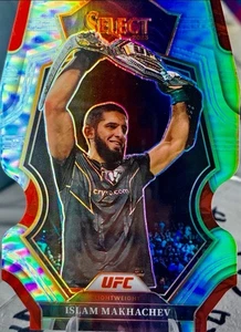 2023 Panini Select UFC Premier Level Die-Cut Silver Prizm - Islam Makhachev - Picture 1 of 2