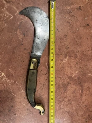 Roncola Antica Maniago Messer Vintage Danneggiato Couteau Ancien Knife Antique - Immagine 1 di 4