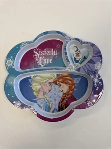 Disney Frozen Elsa & Anna Melamine Divided Plate - Picture 1 of 2
