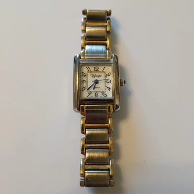 Wrangler Women's Silver Gold Tone Quartz Analog Square Dial Watch Japan Movt - Image 1 of 4