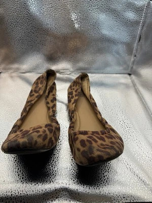Zapatos planos de ballet Mossimo con estampado animal ~ talla 8 1/2 acanalados sin cordones Foto 1 de 4