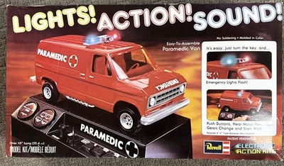 1978 Revell Paramedic Van Electronic Action Kit 1/20 Model H-800, New Sealed! - Image 1 of 4