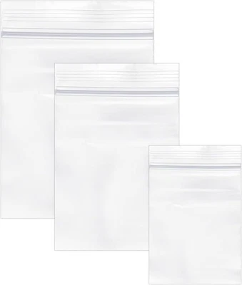 300 Stück Druckverschlussbeutel, 5×7/6×9/7×10cm Kleine Plastiktüten Baggies Tran - Bild 1 von 4