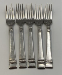 Oneida CADENCE Lot Of 5 Salad Forks 18/10 Stainless Indonesia - Picture 1 of 6