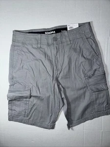 NWT Sonoma Ripstop Cargo Bermuda Shorts Gray Flexwear Men Sz 30 - Picture 1 of 5