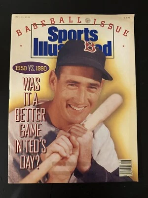 Sports Illustrated 1990 TED WILLIAMS “Baseball Issue” Label Removed - Image 1 of 2