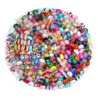 200 Pack Of  Hole Glass Beads For Jewelry Making,european Beads Bulk Mixed2054