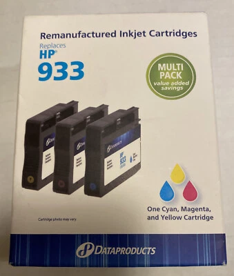 Dataproduct HP 933 Ink Cartridges Remanufactured Cyan/Magenta/Yellow for N9H56FN - Image 1 of 4