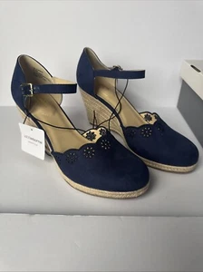 Liz Claiborne Morgan Navy Memory Foam Womens Shoes Size 9.5 - Picture 1 of 11