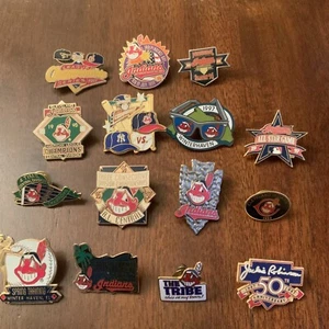 Lote de 15 Pin Cleveland Indians Chief Wahoo De Colección Difícil de Encontrar Entrenamiento de Primavera Juego de Estrellas + - Imagen 1 de 16