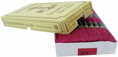 Anchor Thread Cross Stitch Stranded Cotton Hand Embroidery Floss Magenta Box 078 - Image 1 of 4