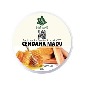Bali Alus, Tradisional Spa Essential Scrub With VCO, 100g, Cendana Madu x 1 - Picture 1 of 5