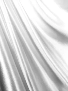 WHITE Solid 100% Polyester Satin Fabric (60 in.) Sold By The Yard - Picture 1 of 1