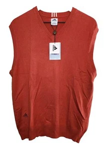 Adidas Orange Lycra Sweater Vest NWT Size Medium - Picture 1 of 5