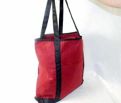 Bolso de fieltro rojo ~ 17" x 13", bolsa reutilizable para compras, manualidades, spa de día ~ #LT-4105 Foto 1 de 4