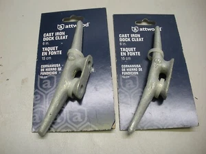 (2) Attwood 6" Cast Iron Dock Cleat - Picture 1 of 1